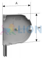 ALUTECH SF-R/165u: Крышка боковая роллетная SF-R/165u (цв. 00  - Неокрашенный).Боковая круглая. фото