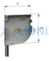 ALUTECH SF-QR/150: Крышка боковая роллетная SF-QR/150 (цв. 00  - Неокрашенный). Боковая полукруглая. фото
